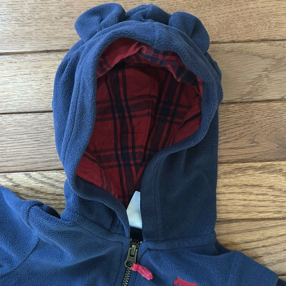 💙 CARTER’S jacket hoodie blue 9 months gender neutral boys girls hooded fleece